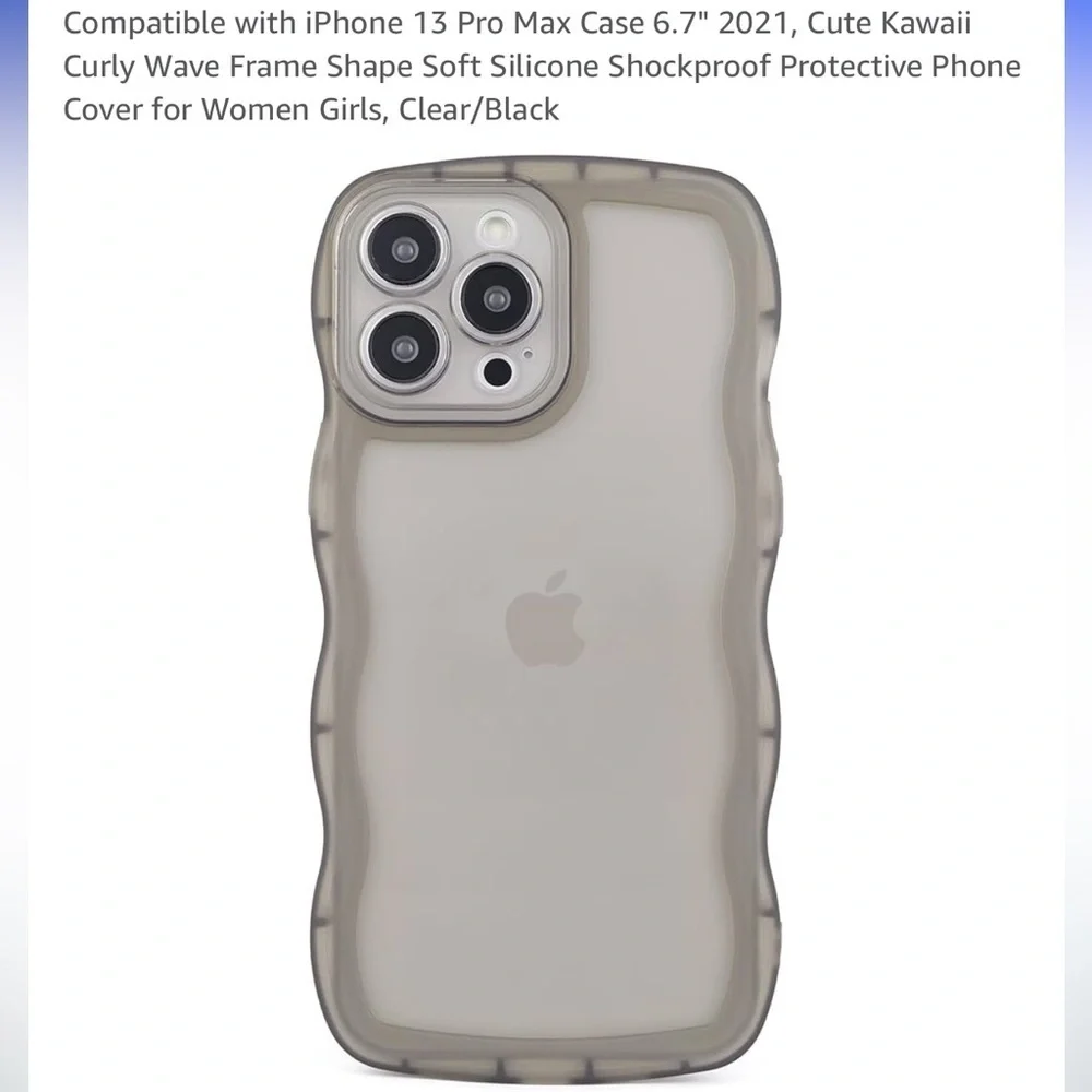 Silicone Shockproof iPhone 13 Pro Max Case - Clear/Black